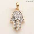 14KY 0.15CTW DIAMOND EVIL EYE WITH STAR - Norma's Jewelry