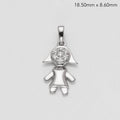 14KW 0.06CTW DIAMOND CHILD PENDNAT - Norma's Jewelry