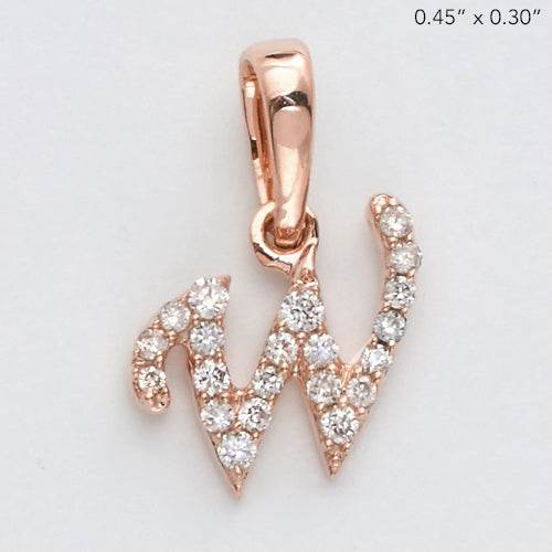 14KR 0.07CTW DIAMOND INITIAL PENDANT - Norma's Jewelry