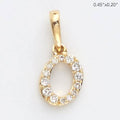 14KY 0.06CTW DIAMOND INITIAL PENDANT - Norma's Jewelry