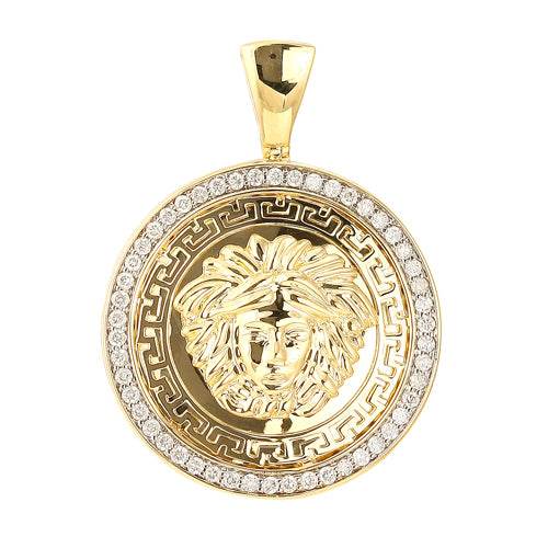 10KY 1.15CTW DIAMOND MEDUSA MEDALLION - Norma's Jewelry