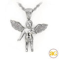 10KW 0.25CTW DIAMOND ANGEL PENDANT - Norma's Jewelry