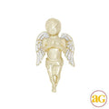 10KY 0.50CTW DIAMOND ANGEL PENDANT - Norma's Jewelry