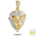 14KY 1.35 CTW DIAMOND LION HEAD PENDANT - Norma's Jewelry