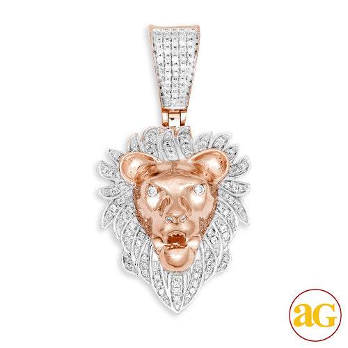 10KR 0.35CTW DIAMOND LION HEAD PENDANT - Norma's Jewelry