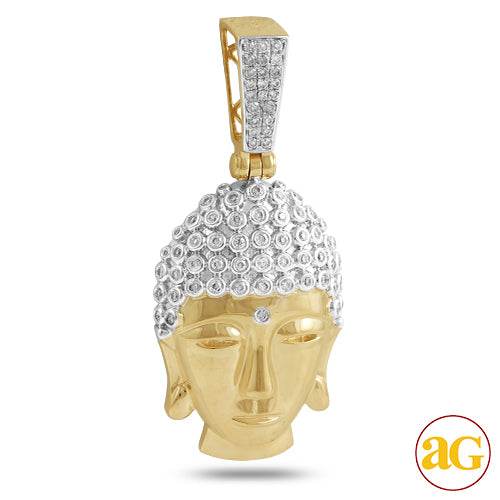 10KY 0.55CTW DIAMOND BUDDHA PENDANT - Norma's Jewelry