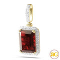 10KY 1.15CTW DIAMOND PENDANT WITH 15.27CT SYNTHETI - Norma's Jewelry