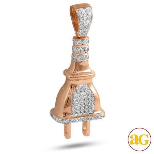10KR 1.75CTW DIAMOND PLUG PENDANT - Norma's Jewelry