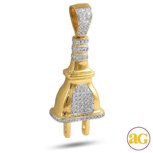 10KY 1.75CTW DIAMOND PLUG PENDANT - Norma's Jewelry