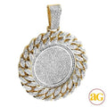 10KY 3.75CTW DIAMOND MEDALLION WITH MIAMI CUBAN BO - Norma's Jewelry