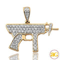 10KY 1.50CTW DIAMOND 'UZI' GUN PENDANT - Norma's Jewelry
