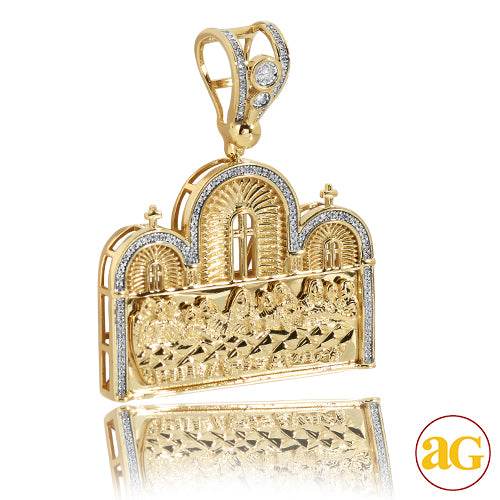 10KY 0.50CTW DIAMOND LAST SUPPER PENDANT - Norma's Jewelry