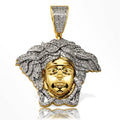 10KY 0.65CTW DIAMOND MEDUSA HEAD PENDANT - Norma's Jewelry