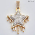 10KY 6.75CTW DIAMOND DRIPPING STAR PENDANT - Norma's Jewelry
