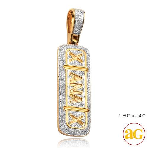 10KY 0.75CTW DIAMOND 'XANAX' PILL PENDANT - Norma's Jewelry