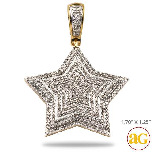 10KY 1.20CTW DIAMOND 3-D STAR PENDANT - Norma's Jewelry