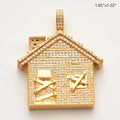10KY 3.75CTW DIAMOND TRAP HOUSE PENDANT - Norma's Jewelry