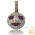 10KY 1.50CTW DIAMOND AND SYNTHETIC SAPPHIRE EMOJI - Norma's Jewelry