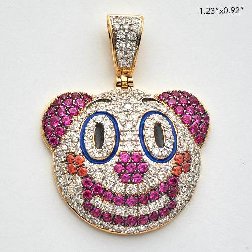 10KY 1.35CTW DIAMOND AND SYNTHETIC SAPPHIRE CLOWN - Norma's Jewelry