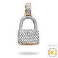 14KY 1.65CTW DIAMOND PADLOCK PENDANT - Norma's Jewelry