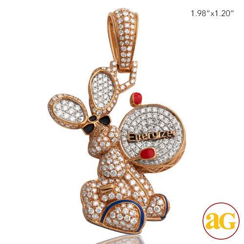 14KR 2.50CTW DIAMOND BATTERY RABBIT PENDANT - Norma's Jewelry