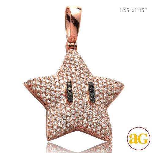 14KR 2.75CTW DIAMOND STAR EMOJI PENDANT - Norma's Jewelry