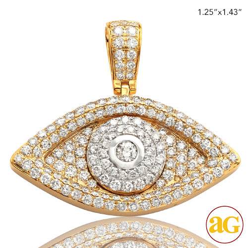 14KY 3.15CTW DIAMOND EVIL EYE PENDANT - Norma's Jewelry