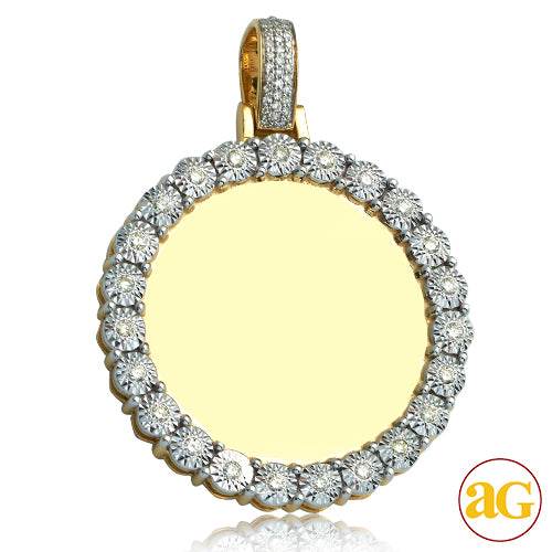 10KY 1.00CTW ILLUSION SET DIAMOND MEMORY PENDANT - Norma's Jewelry