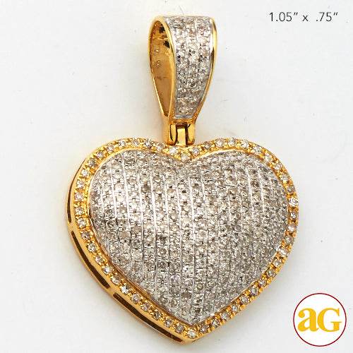 10KY 0.80 CTW DIAMOND HEART PENDANT - Norma's Jewelry