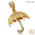 10KY 1.35CTW DIAMOND DRIPPING UMBRELLA PENDANT - Norma's Jewelry