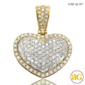 14KY 1.35CTW DIAMOND BUBBLE HEART PENDANT - Norma's Jewelry