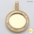 14KY 5.50CTW BAGUETTE DIAMOND MEMORY PENDANT - Norma's Jewelry