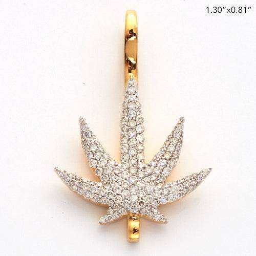 10KY 0.75CTW DIAMOND HERBAL MEDECINE PENDANT - Norma's Jewelry