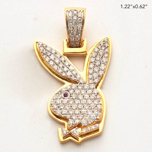 10KY 0.80CTW DIAMOND RABBIT WITH BOWTIE PROFILE - Norma's Jewelry