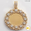 14KY 2.00CTW DIAMOND ROUND CLUSTER MEMORY PENDANT - Norma's Jewelry