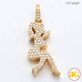 14KY 1.00CTW DIAMOND DANCING LADY PENDANT - Norma's Jewelry