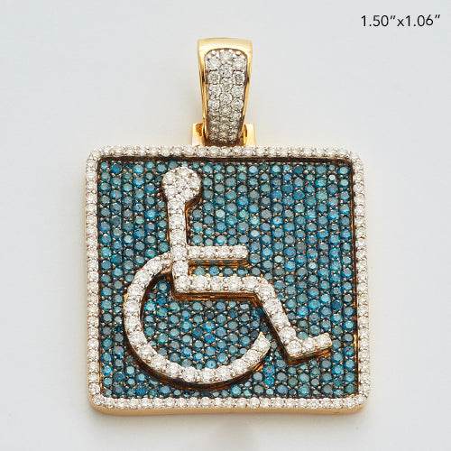 10KY 3.60CTW BLUE AND WHITE DIAMOND HANDICAP - Norma's Jewelry