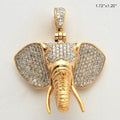 14KY 1.85CTW DIAMOND ELEPHANT HEAD PENDANT - Norma's Jewelry