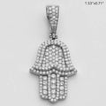 14KW 1.45CTW DIAMOND 3D HAMZA PENDANT - Norma's Jewelry