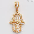 14KY 1.45CTW DIAMOND 3D HAMZA PENDANT - Norma's Jewelry