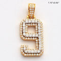 10KY+W 1.00CTW DIAMOND NUMBER PENDANT - Norma's Jewelry
