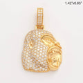 10KY 2.15CTW DIAMOND ANGRY GORILLA FACE PENDANT - Norma's Jewelry