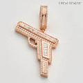 10KR 1.75CTW BAGUETTE DIAMOND GUN PENDANT - Norma's Jewelry