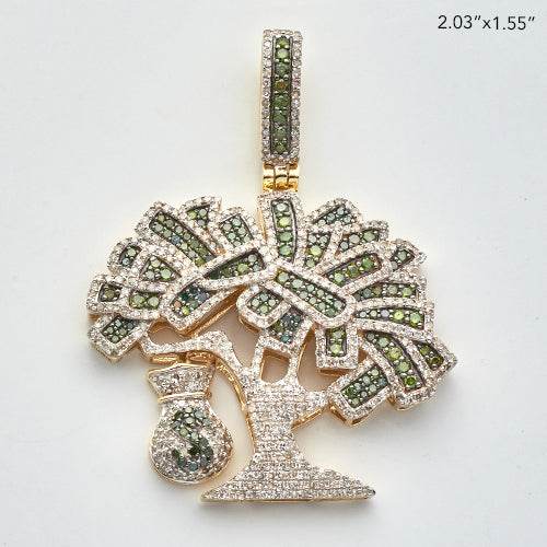 10KY 3.25CTW GREEN AND WHITE DIAMOND MONEY TREE - Norma's Jewelry