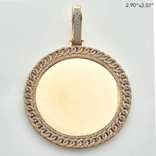 10KY 2.20CTW DIAMOND MEMORY PENDANT - MIAMI CUBAN - Norma's Jewelry