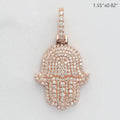 14KR 2.50CTW DIAMOND 3D HAMZA PENDANT - Norma's Jewelry