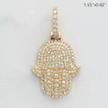 14KY 2.50CTW DIAMOND 3D HAMZA PENDANT - Norma's Jewelry