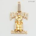 10KY 1.60CTW DIAMOND RECORD LABEL PENDANT - Norma's Jewelry