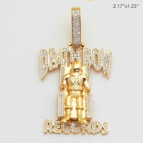 10KY 1.60CTW DIAMOND RECORD LABEL PENDANT - Norma's Jewelry