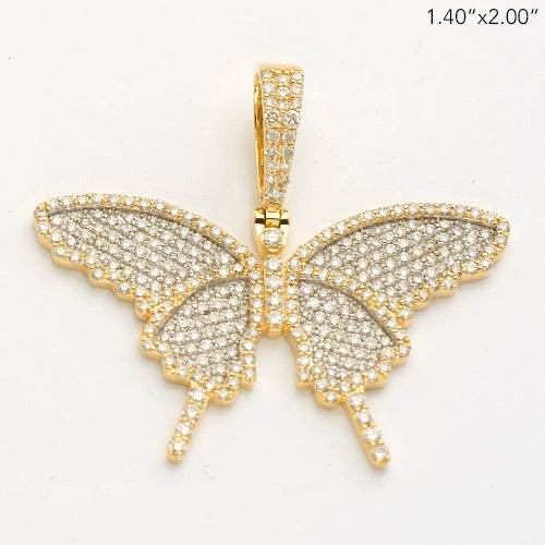10KY 2.15CTW DIAMOND BUTTERFLY PENDANT - Norma's Jewelry